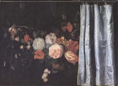 SPELT, Adrian van der Flower Still Life with Curtain (mk14)